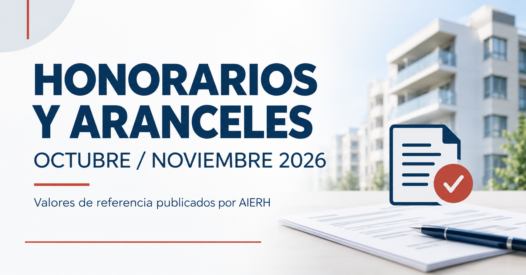 Nuevos Honorarios del Administrador Octubre / Noviembre 2026 - AIERH